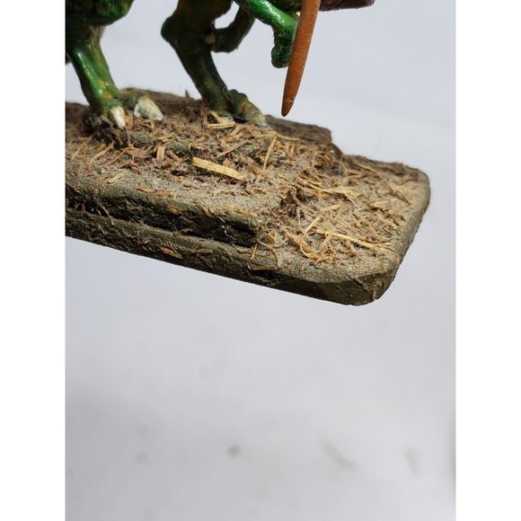 Ogre Warrior Riding On Dinosaur Figurine On Stone Slate Game Piece - Picture 6 of 12